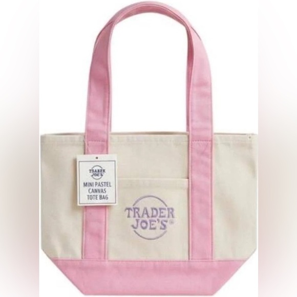 Trader Joe'S Handbags - Trader Joe’s Pastel Pink Mini Tote NWT